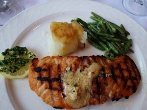 "Salmon Filet at Fandango restaurant in Pacific Grove, California"