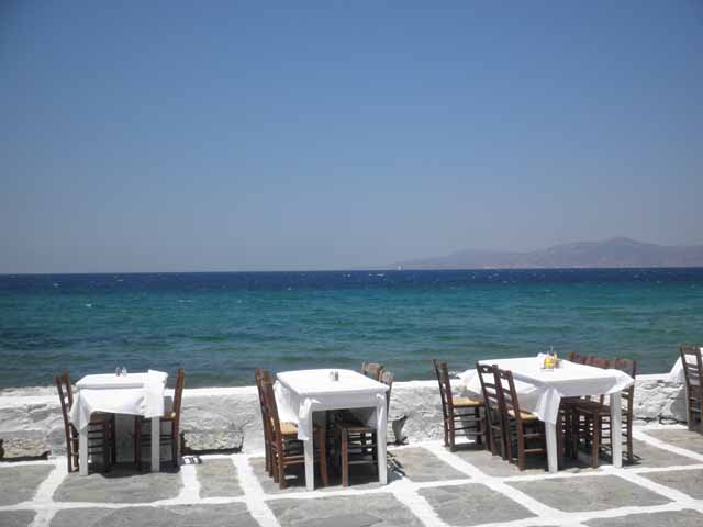 "Lunch on the harbor in Mykonos at The Alegro Café"