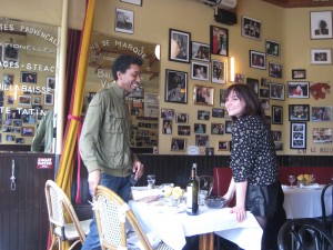 at lucien Friendly staff at Lucien restaurant on the Lower East Side of New York City