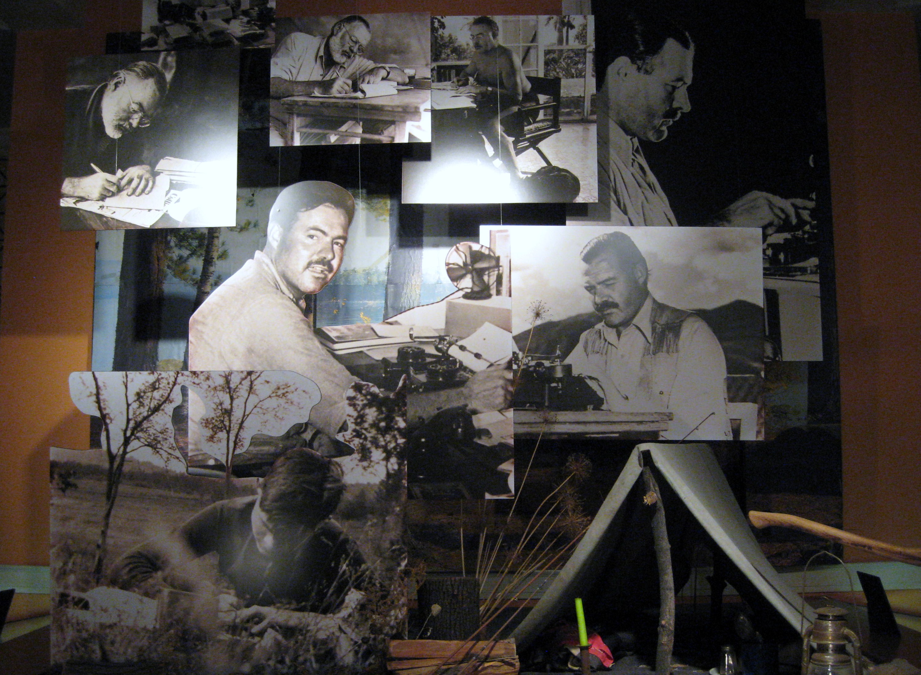 "Display at Ernest Hemingway Museum in Oak Park, Illinois"