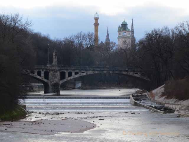 "Isar River from Luitpoldbrücke (Luitpold Bridge)"