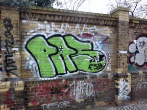 "More graffiti on wall in Kreuzberg borough of Berlin"