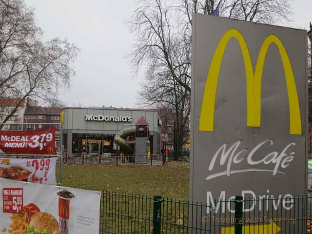 "Controversy surrounded the building of this McDonald's in Kreuzberg Berlin"