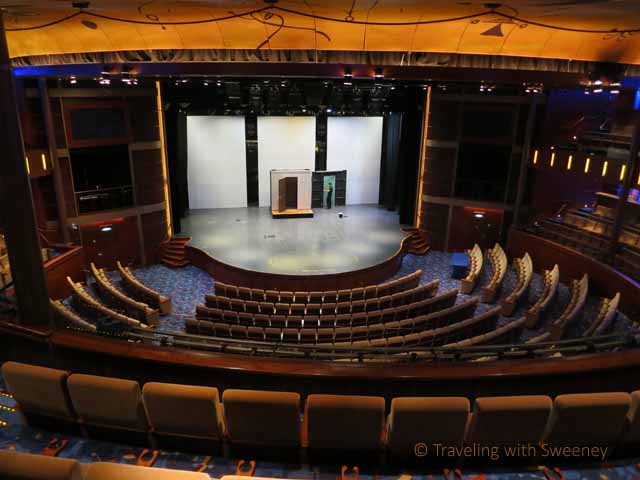 "Large theater on the Celebrity Solstice for Cirque du Soleil type performances"