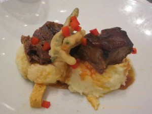 "Braised short ribs in main dining room aboard the Celebrity Solstice cruise ship"