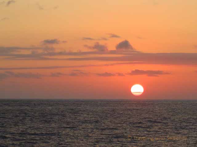 "Hawaiian sunset - on ferry from Maui to Molokai"