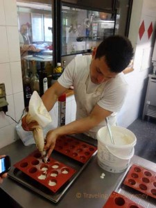 "Matteo Cameli in the kitchen at Al Vecchio Convento"