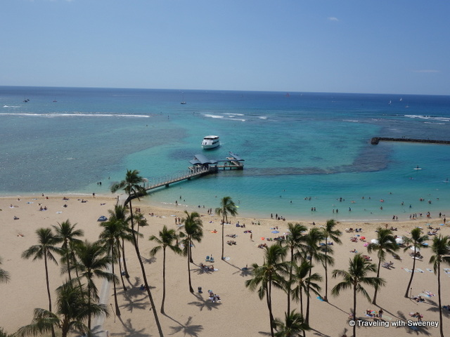 "Duke Kahanamoku Beach at the Hilton Hawaiian Village, Honolulu"