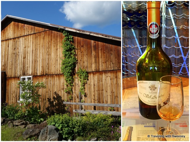 Domaine Acer in Auclair, Québec; a taste of one of four maple-based spirits, Ambré