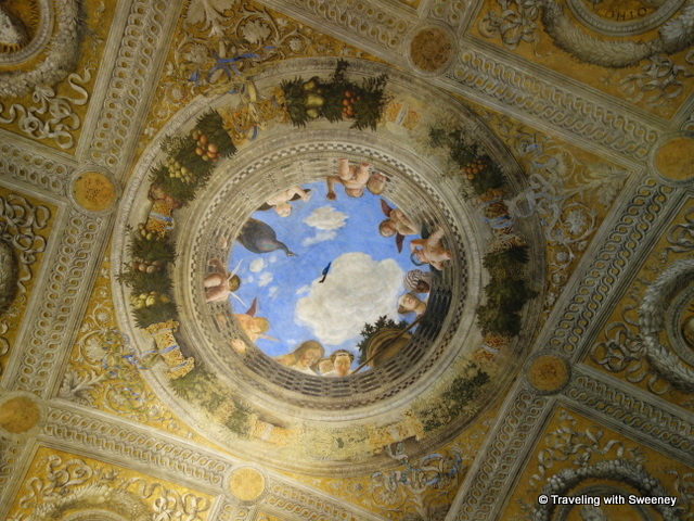 Andrea Mantegna ceiling fresco in the Camera degli Sposi