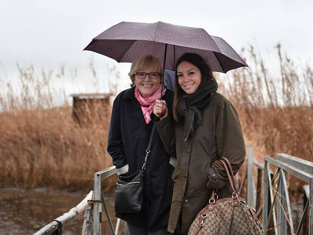 With Elena Benassi at the Dune Costiere fish farms -- Photo by Federica Donadi