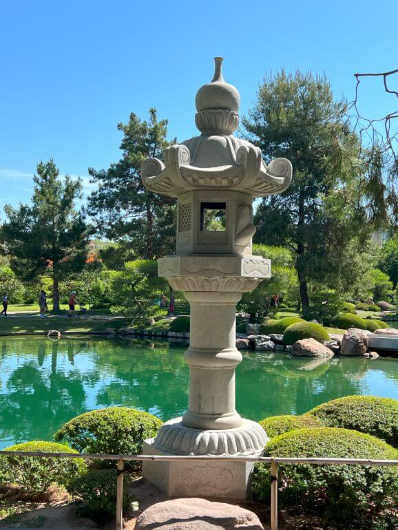 Kasuga stone lantern at Japanese Friendship Garden in Phoenix, Arizona